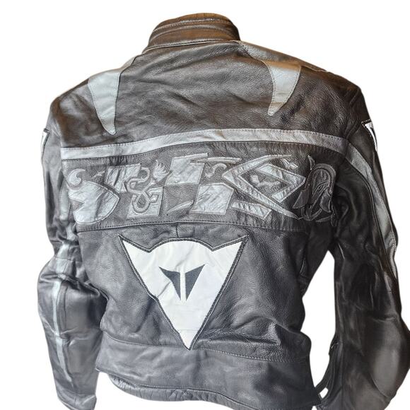 Dainese Jacket Small 46 Leather Motorcycle Drudi Racing Armor Italy MotoGP Devil - Picture 12 of 16
